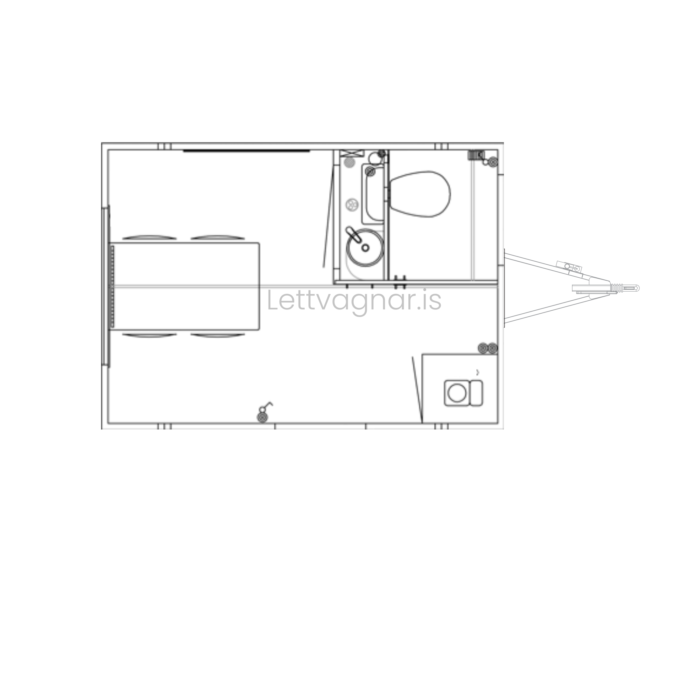 Aðstöðuvagn 4 manna (skrifstofu- og starfsmannavagn) – Scanvogn Type 320